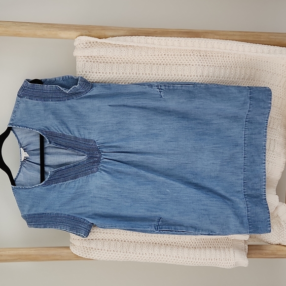 Soft Joie Blayne Chambray Shift Dress XS - Picture 2 of 10